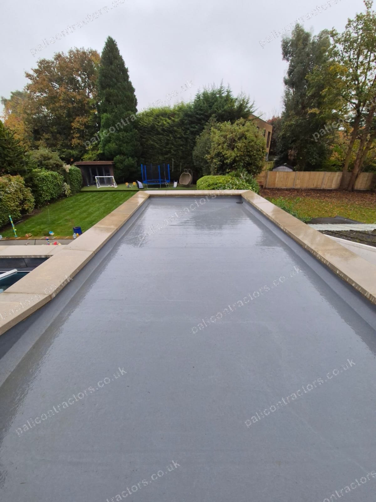 Flat Roof Extension + Stone Coping