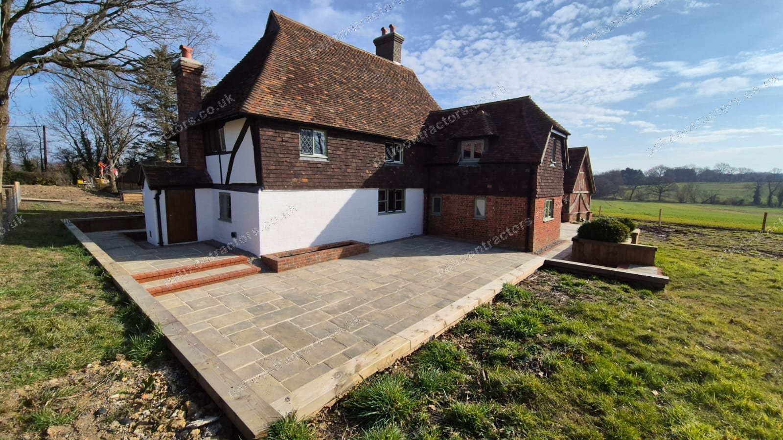 Completed exterior renovation and landscaping